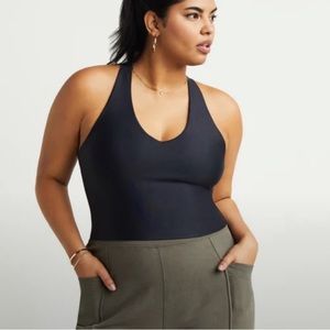 GSTQ ATHLETIC TOP BRA RACERBACK OLIVE SIZE LARGE